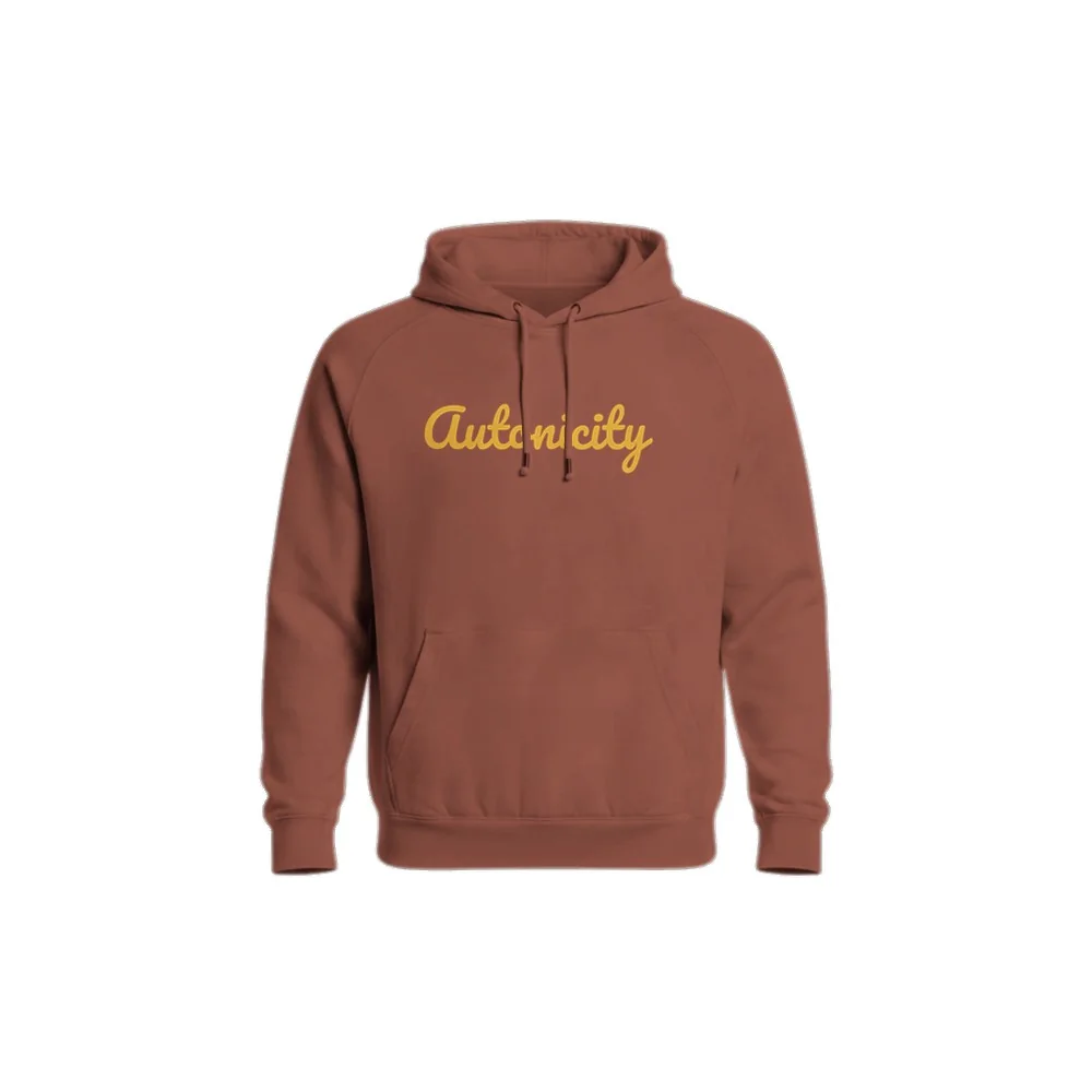 Autonicity vintage raglan hoodie, vintage brick